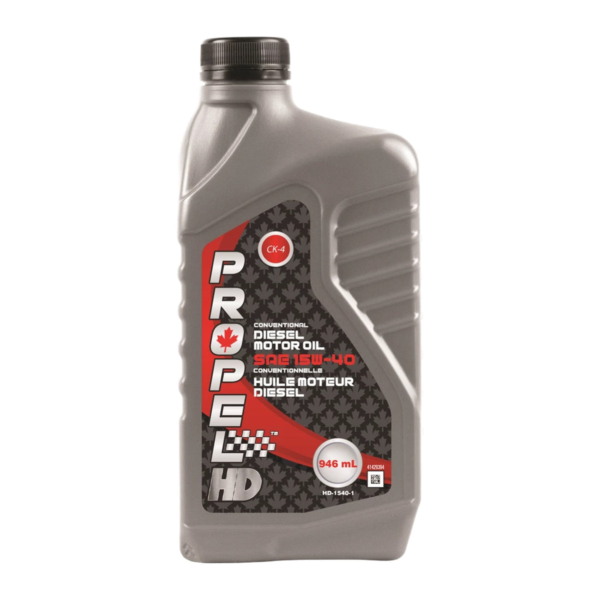 Bouteille d'huile diesel Propel HD 15W-40 946 ml sur fond blanc