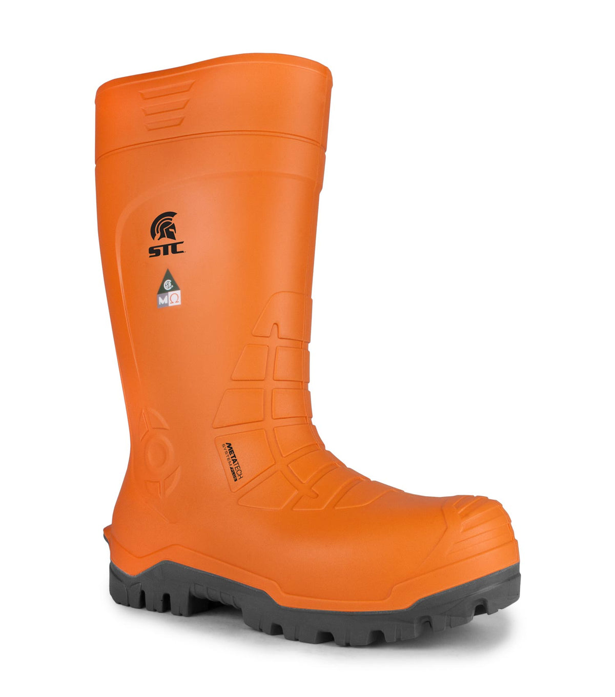 Botte de travail STC S41540-17, haute 15 po en PU, embout et plaque composites, orange