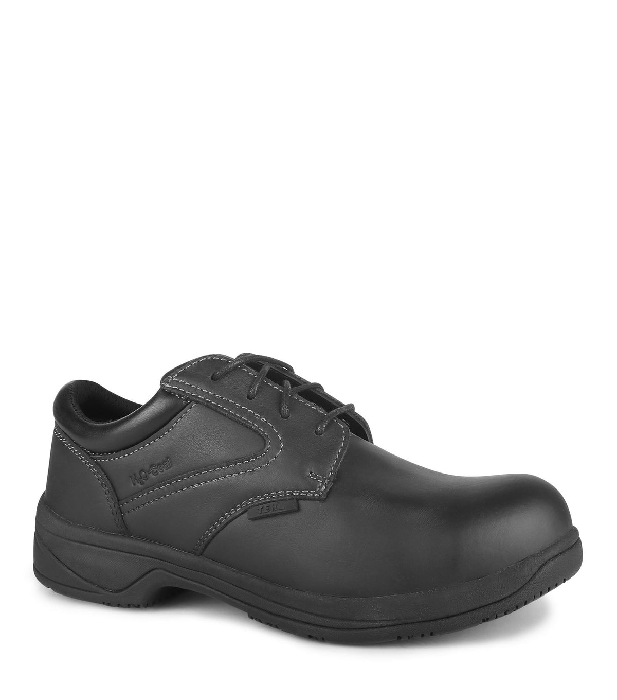 Chaussure de travail basse en cuir STC S21974-11 Magog, embout en acier, noire