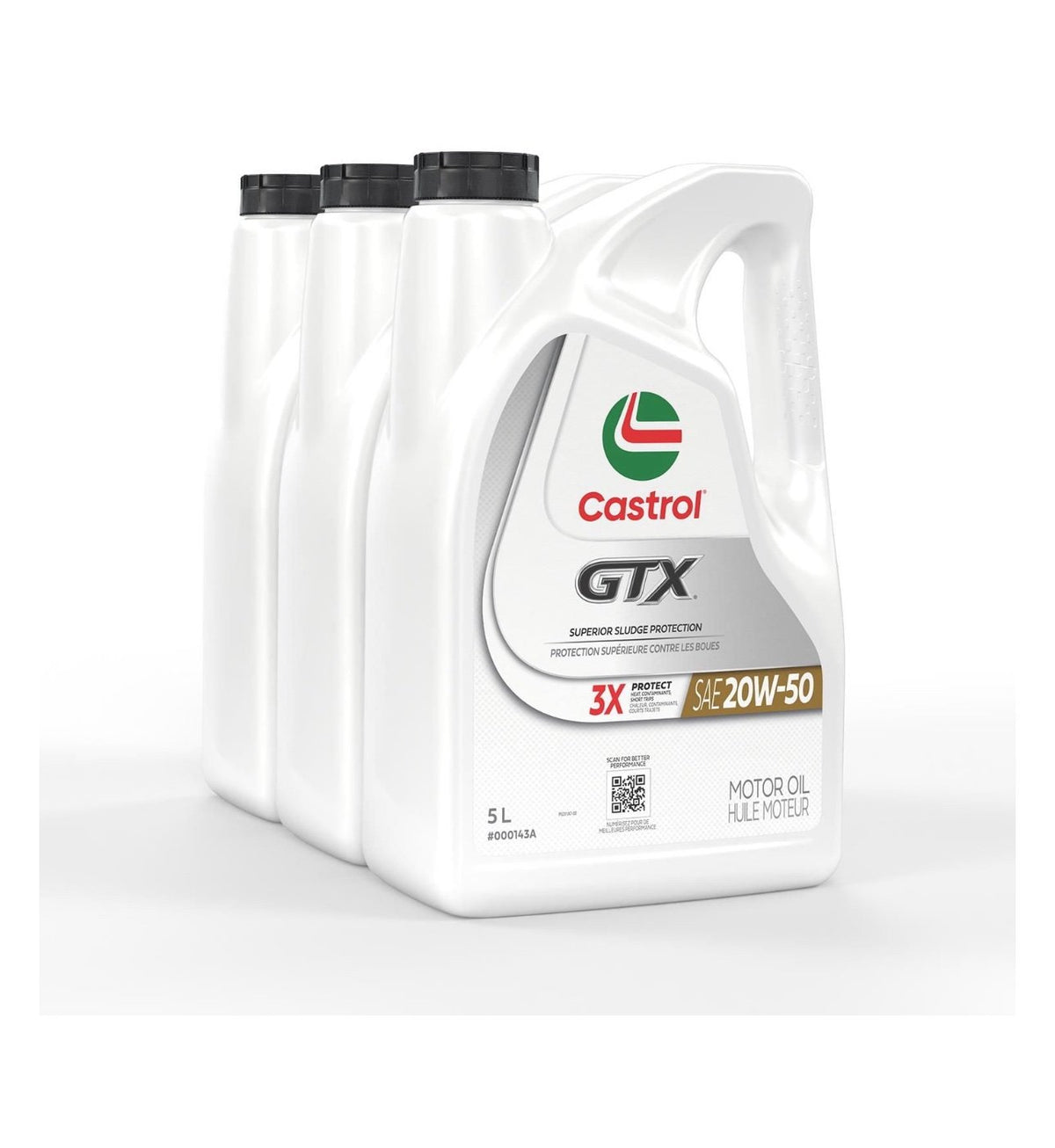 Huile moteur Castrol GTX ultraclean 20W-50, 5 L