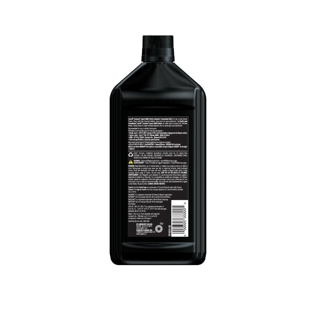 Liquide de transmission automatique Castrol Transmax Import Multi-Vehicle ATF+4 – 946 ml