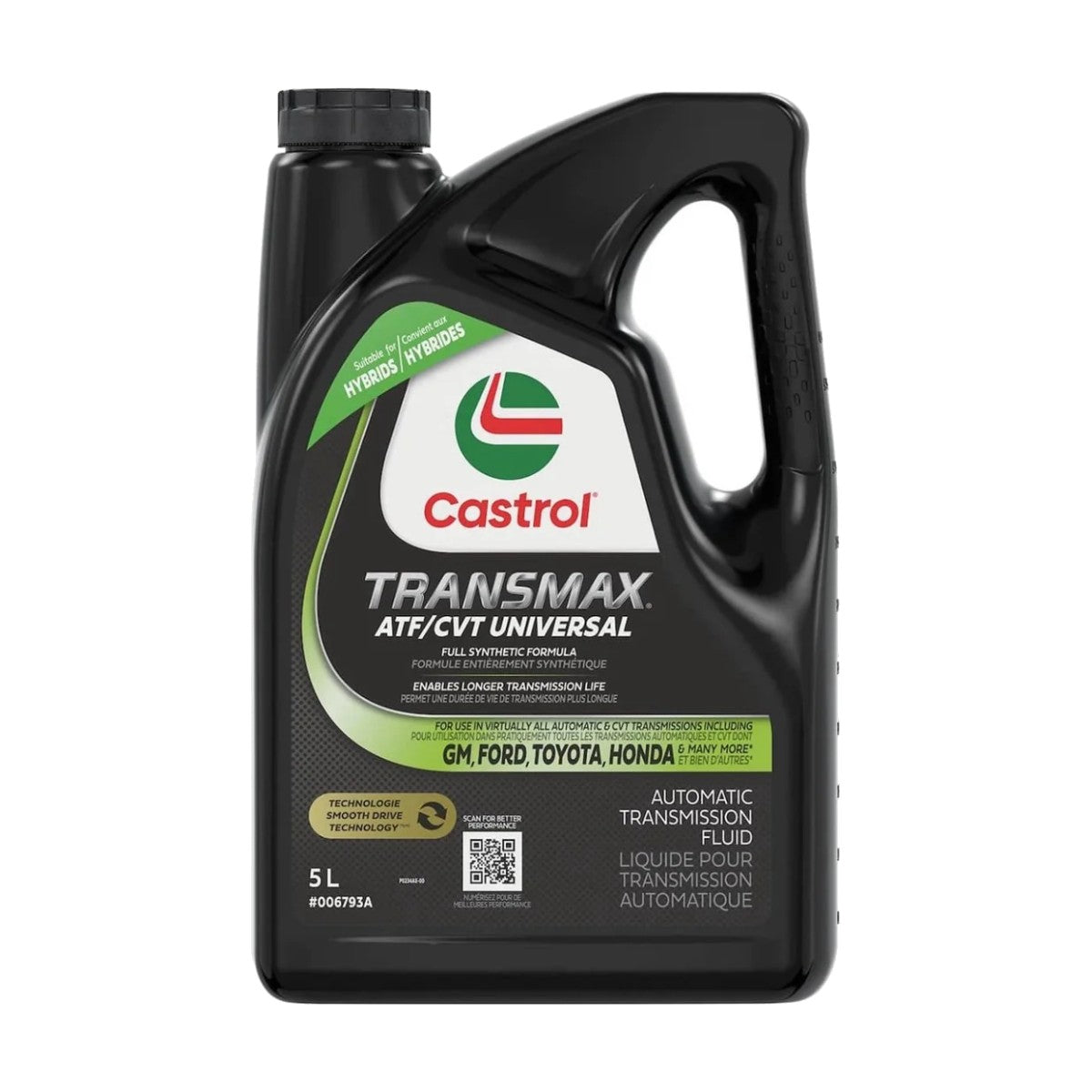 Liquide de transmission Castrol Transmax ATF/CVT universel – 5 L