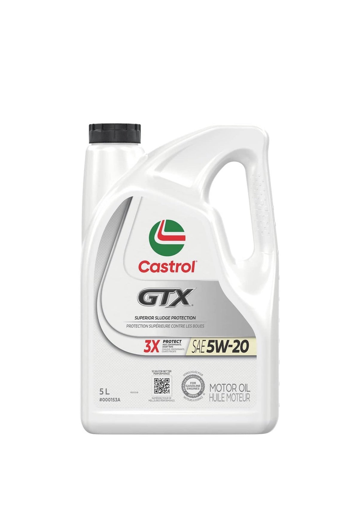 Huile moteur Castrol GTX ultraclean 5W-20, 5 L
