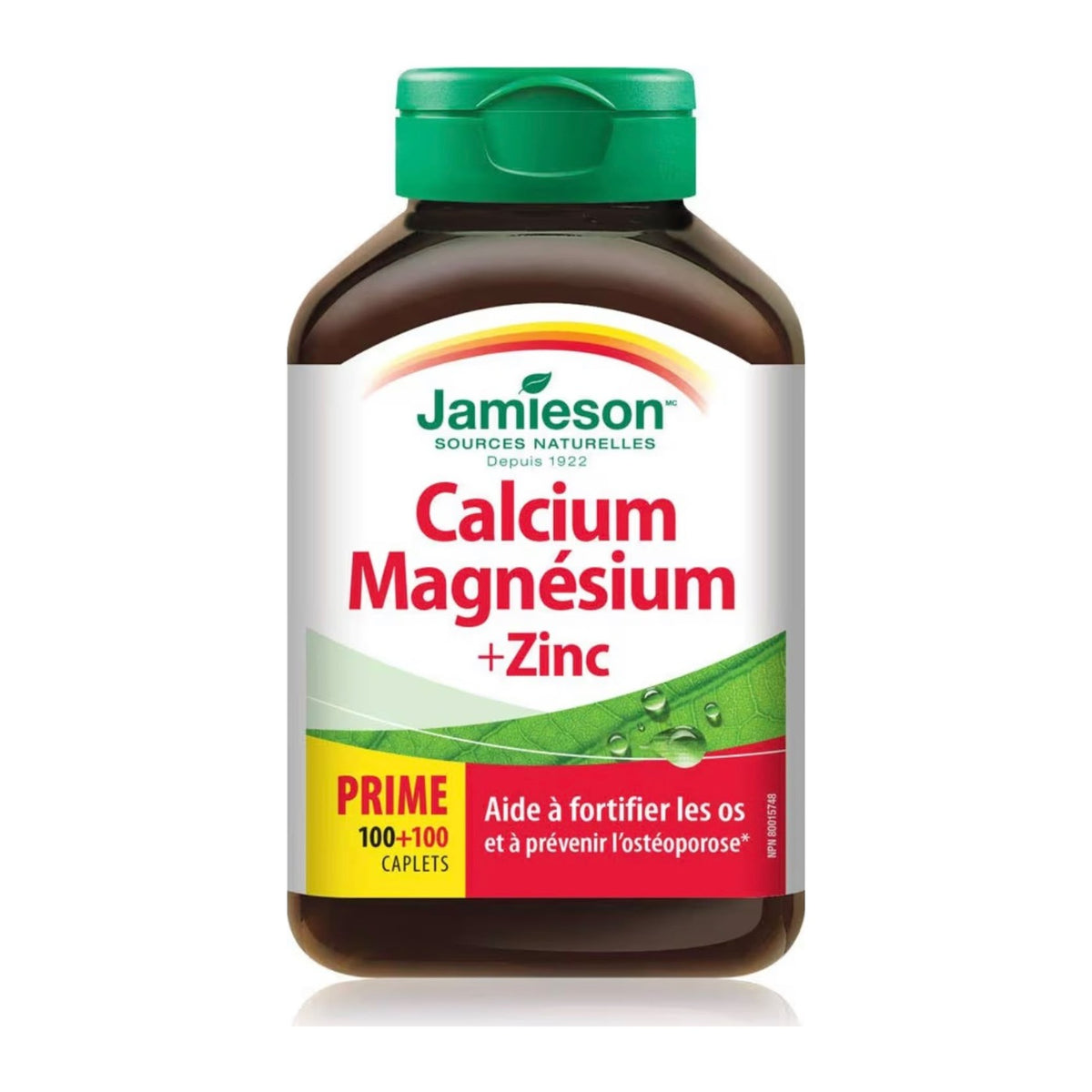 Calcium Magnésium + Zinc Jamieson – 200 caplets