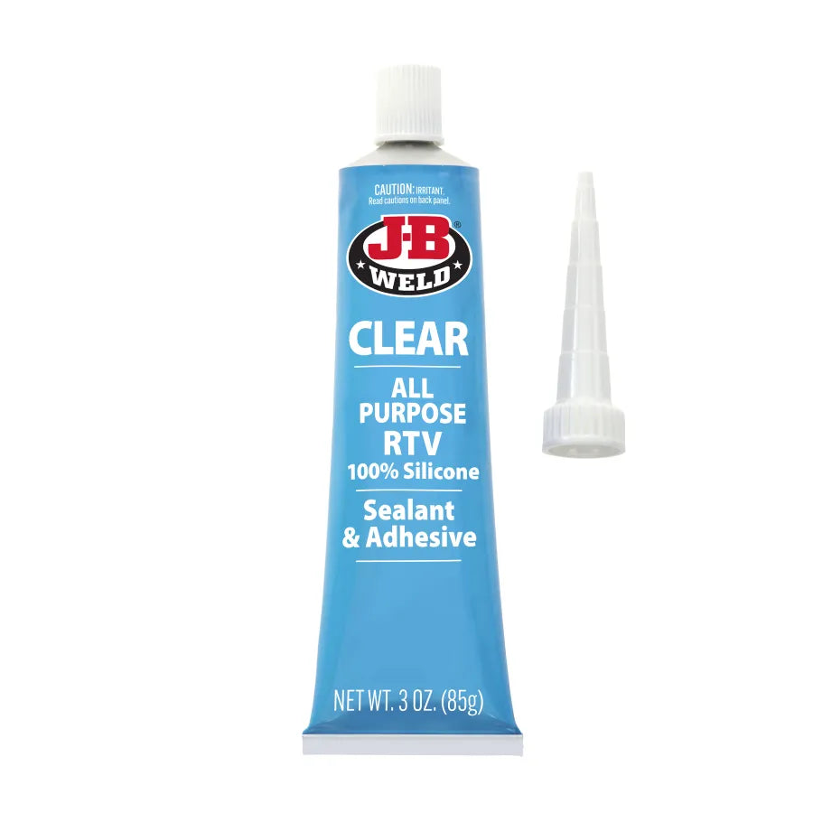 Scellant et adhésif silicone RTV J-B Weld 31310 / 31319, tube de 3 oz (85 g), transparent ou noir
