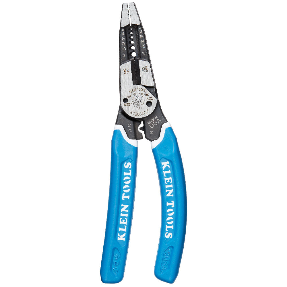 Outil multifonction dénudeur, coupe-fil et sertisseur, 8 po, Klein Tools K12065CR