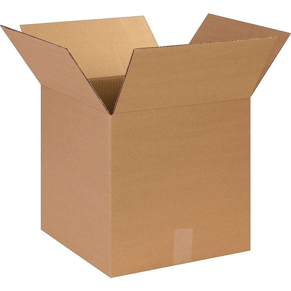 Carton d'expédition en carton ondulé kraft, 14 x 14 x 14 po, paquet de 25