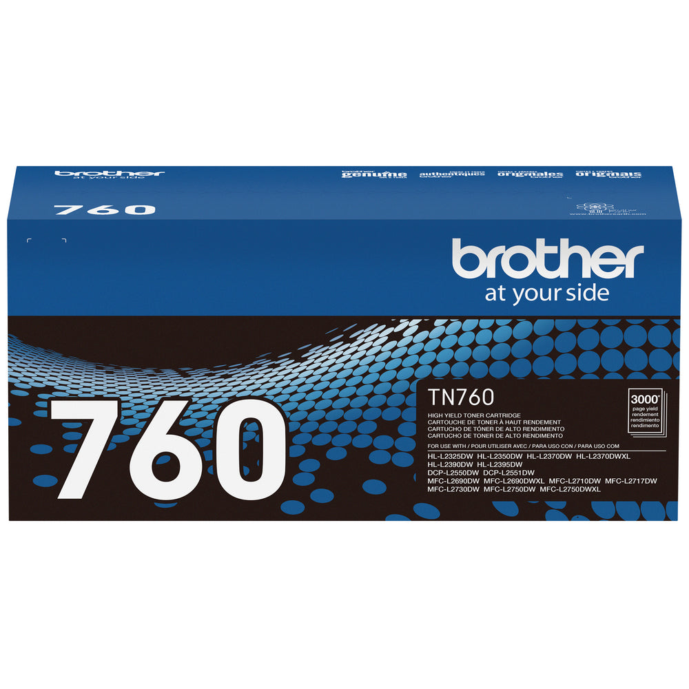 Cartouche de toner Brother TN760, noir, haut rendement