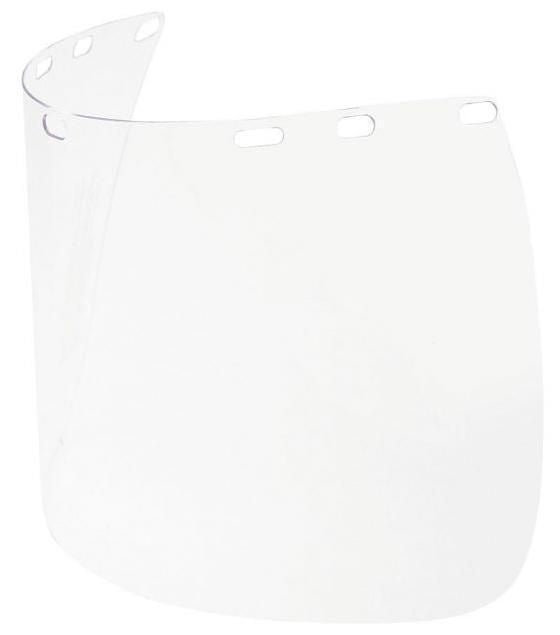 Visière d’écran facial Dynamic EP815/40 en PETG transparent, plate, ajustement universel, 1 pièce