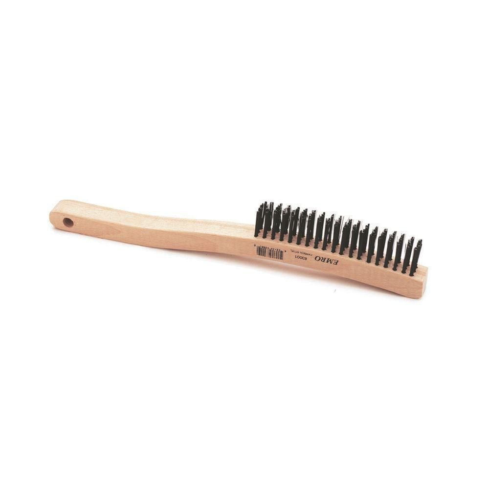 Brosse métallique Lincoln Electric KH584 en acier au carbone, 3 x 19, manche en bois, environ 343 mm (13-1/2 po)