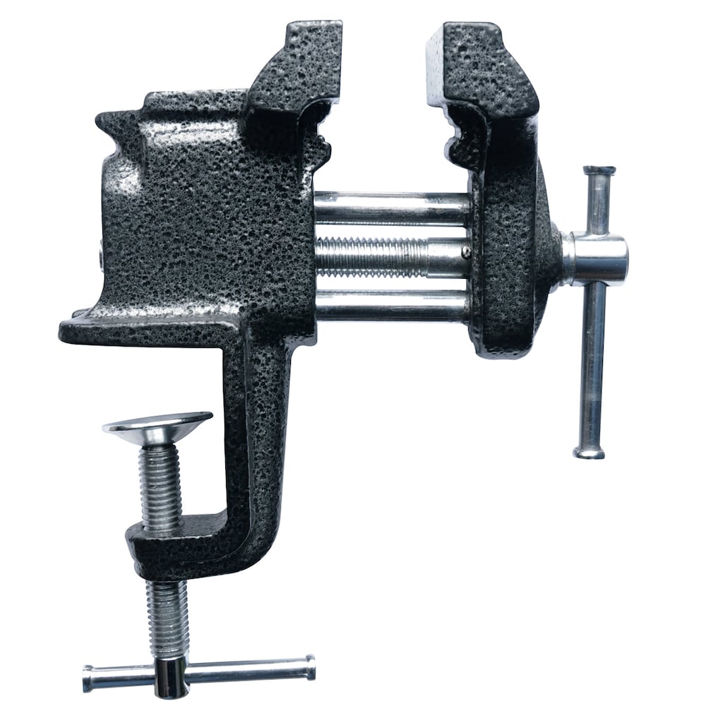 Étau de serrage sur table Bessey BV-CO30, mâchoires de 75 mm (3 po), fonte, avec mâchoires à tubes et enclume