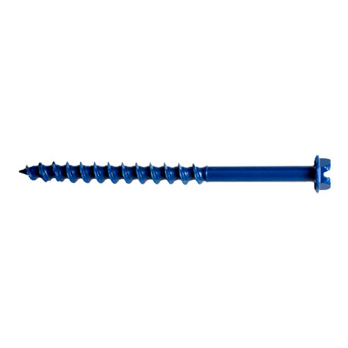 Vis à béton Simpson Strong-Tie Titen Turbo TNT25214TF, 1/4 x 2-1/4 po (6,4 x 57 mm), tête plate 6 lobes T30, bleue, vendue à la pièce