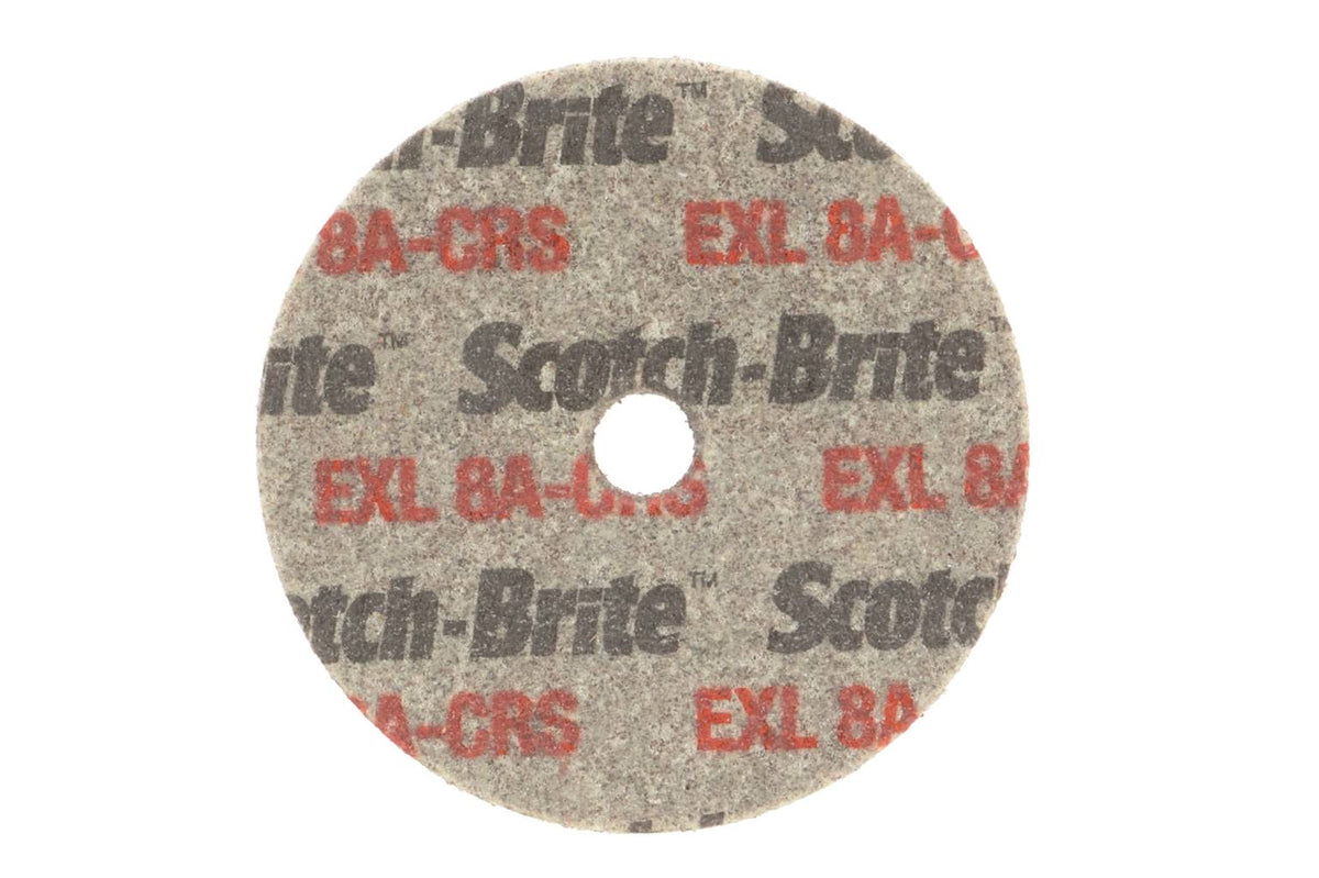 Roue non tissée Scotch-Brite EXL 3M 13766, 3 po x 1/4 po x 3/8 po, densité 8, oxyde d'aluminium grossier