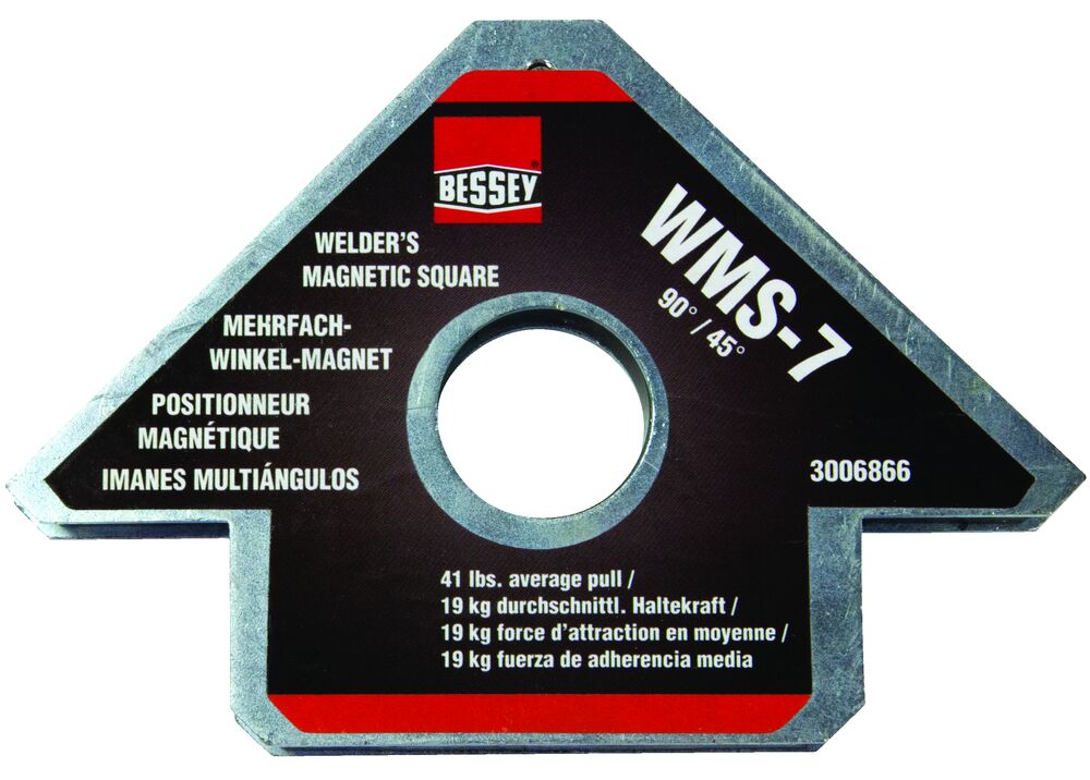 Équerre magnétique à pointe de flèche Bessey WMS-7, 90°/45°