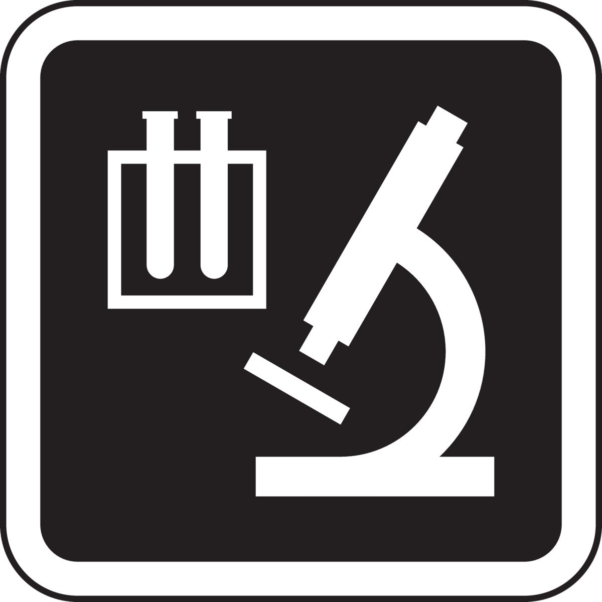 Panneau Laboratoire 10 x 7 po, polystyrène rigide, pictogramme seul